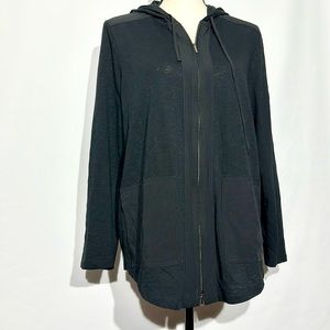 J. Jill Womens Full Zip Light Sweatershirt Athletic Jacket 100% Cotton  - M